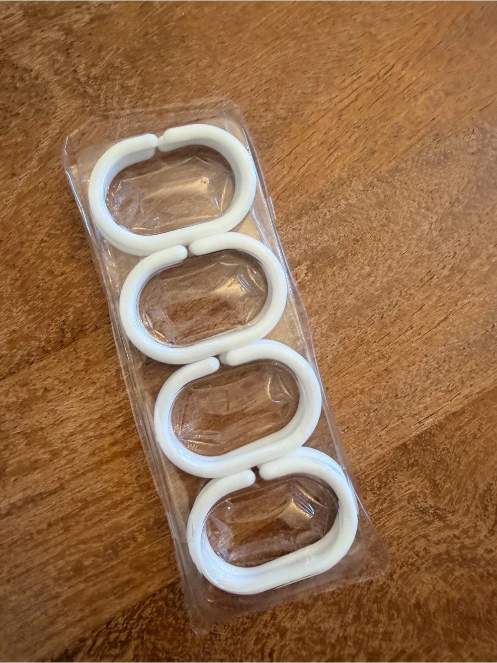 Set 8, shower stall white plastic shower curtain hooks